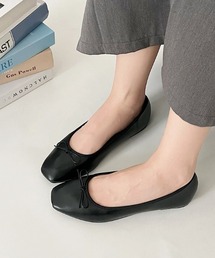 Shoes in Closet | リボン スクエアトゥ ★フラット パンプス  バレエシューズ★ 7441(バレエシューズ)