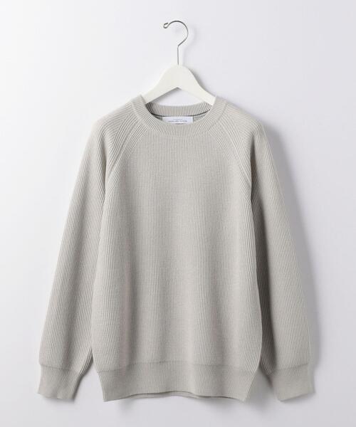 green label relaxing（グリーンレーベルリラクシング）の「SC カタアゼ ラグラン クルーネック ニット セーター（ニット/セーター・メンズ・ダークブラウン/ライトグレー/ワインレッド/ダークグリーン/ネイビー/ベージュ/ライトブルー/オリーブ・LARGE/X-LARGE/SMALL/MEDIUM）」の17枚目の写真