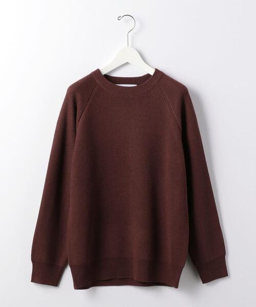 green label relaxing（グリーンレーベルリラクシング）の「SC カタアゼ ラグラン クルーネック ニット セーター（ニット/セーター・メンズ・ダークブラウン/ライトグレー/ワインレッド/ダークグリーン/ネイビー/ベージュ/ライトブルー/オリーブ・LARGE/X-LARGE/SMALL/MEDIUM）」の19枚目の写真