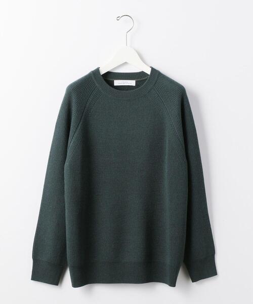 green label relaxing（グリーンレーベルリラクシング）の「SC カタアゼ ラグラン クルーネック ニット セーター（ニット/セーター・メンズ・ダークブラウン/ライトグレー/ワインレッド/ダークグリーン/ネイビー/ベージュ/ライトブルー/オリーブ・LARGE/X-LARGE/SMALL/MEDIUM）」の12枚目の写真