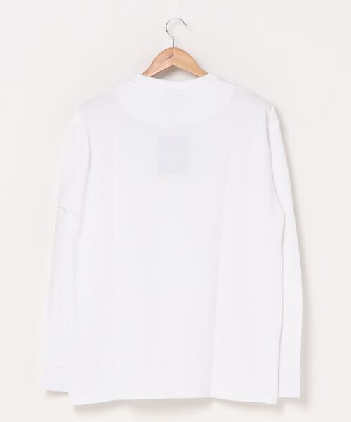 OUTDOOR PRODUCTS(アウトドアプロダクツ)の「BLロゴロンT ワンポイント ブラックライン(Tシャツ/カットソー・メンズ・ホワイト/ブラック/オレンジ・MEDIUM/LARGE/X-LARGE)」の4枚目の写真
