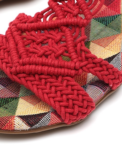 チチカカ（チチカカ）の「ジャカートインソールロープサンダル（サンダル・レディース・ホワイト/ブラック/レッド・MEDIUM/LARGE）」の22枚目の写真