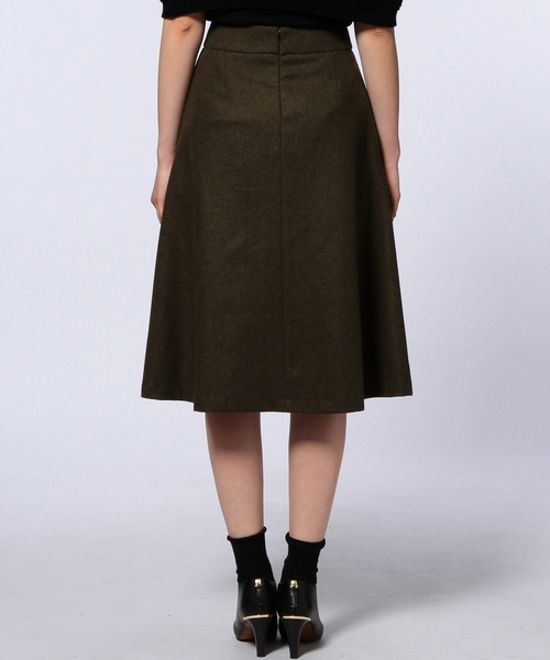 UNITED ARROWS(ユナイテッドアローズ)の「UAW W/N フレアスカート◆(スカート・レディース・ブラック/ライトグレー/オリーブ・38/36)」の16枚目の写真