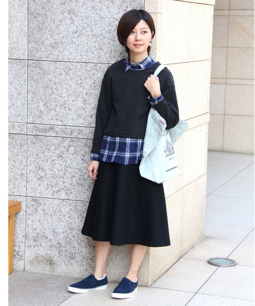 UNITED ARROWS(ユナイテッドアローズ)の「UAW W/N フレアスカート◆(スカート・レディース・ブラック/ライトグレー/オリーブ・38/36)」の20枚目の写真