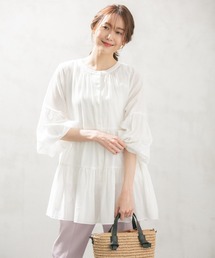 GLOBAL WORK | エアリーボイルティアードブラウス/929273(シャツ/ブラウス)