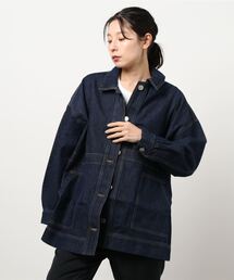 【OUTDOOR PRODUCTS】ドロストカバーオール デニムジャケット ビッグシルエット