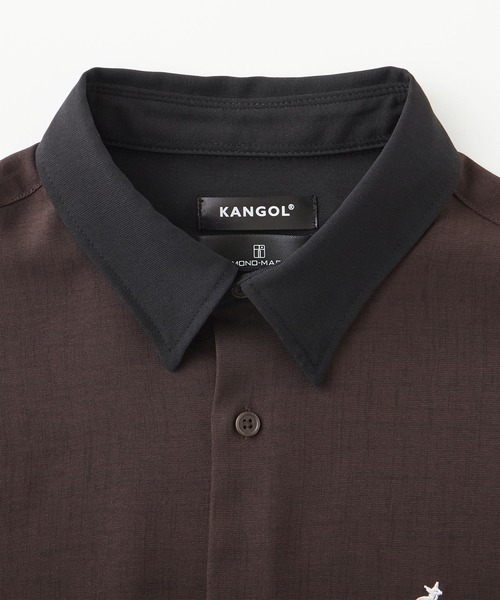 KANGOL(カンゴール)の「KANGOL/カンゴール 別注 ブライトポプリン オーバーサイズ ヨーク切替 1/2 sleeve レギュラーカラーシャツ(シャツ/ブラウス・メンズ・ブラック系その他/グレー系その他/グレー系その他2・FREE)」の6枚目の写真