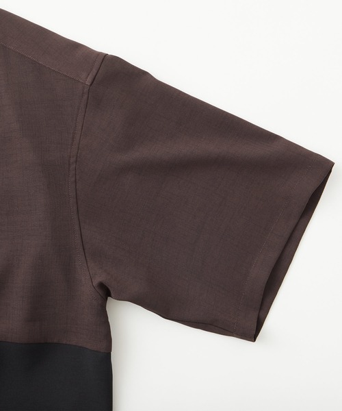 KANGOL(カンゴール)の「KANGOL/カンゴール 別注 ブライトポプリン オーバーサイズ ヨーク切替 1/2 sleeve レギュラーカラーシャツ(シャツ/ブラウス・メンズ・ブラック系その他/グレー系その他/グレー系その他2・FREE)」の8枚目の写真