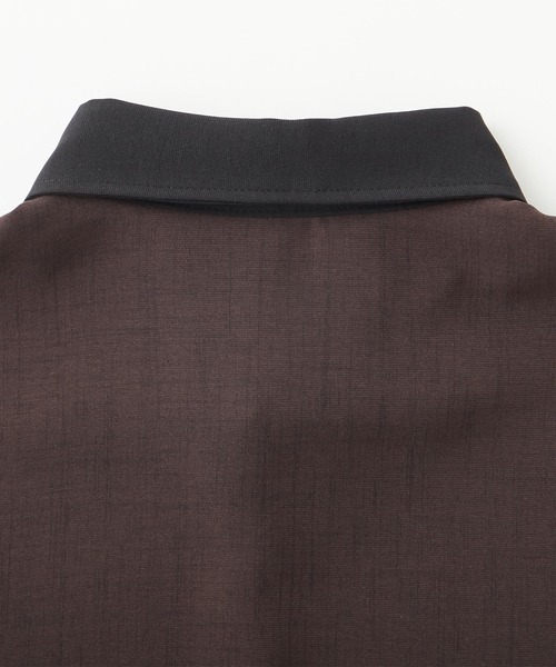 KANGOL(カンゴール)の「KANGOL/カンゴール 別注 ブライトポプリン オーバーサイズ ヨーク切替 1/2 sleeve レギュラーカラーシャツ(シャツ/ブラウス・メンズ・ブラック系その他/グレー系その他/グレー系その他2・FREE)」の7枚目の写真