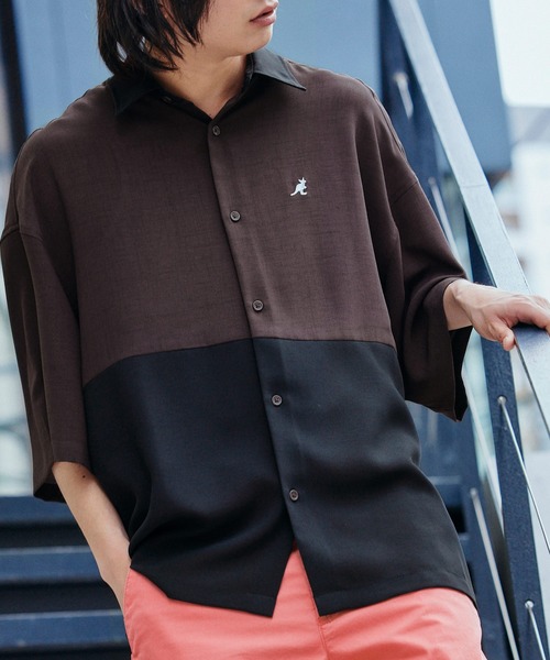 KANGOL(カンゴール)の「KANGOL/カンゴール 別注 ブライトポプリン オーバーサイズ ヨーク切替 1/2 sleeve レギュラーカラーシャツ(シャツ/ブラウス・メンズ・ブラック系その他/グレー系その他/グレー系その他2・FREE)」の17枚目の写真