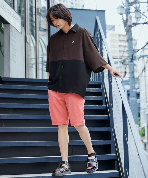 KANGOL(カンゴール)の「KANGOL/カンゴール 別注 ブライトポプリン オーバーサイズ ヨーク切替 1/2 sleeve レギュラーカラーシャツ(シャツ/ブラウス・メンズ・ブラック系その他/グレー系その他/グレー系その他2・FREE)」の19枚目の写真