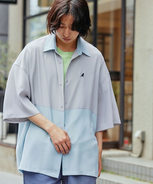 KANGOL(カンゴール)の「KANGOL/カンゴール 別注 ブライトポプリン オーバーサイズ ヨーク切替 1/2 sleeve レギュラーカラーシャツ(シャツ/ブラウス・メンズ・ブラック系その他/グレー系その他/グレー系その他2・FREE)」の22枚目の写真