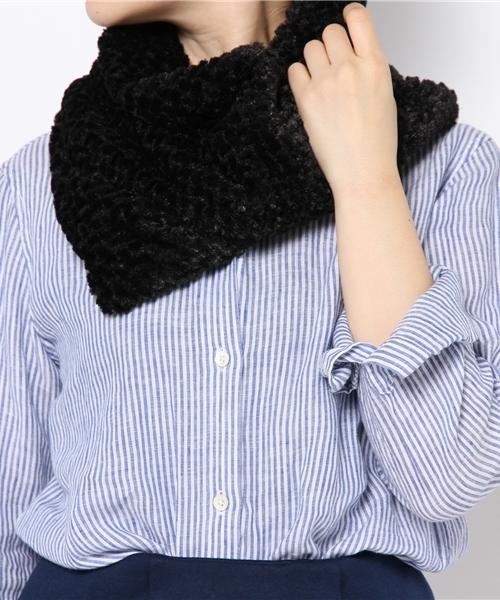 CIAOPANIC（チャオパニック）の「ファースヌード（ストール/ショール・レディース・ベージュ/ブラック/ネイビー/キャメル/チャコールグレー・FREE）」の6枚目の写真