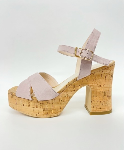 REZOY（リゾイ）の「【21SS新作】【REZOY】コルク太ヒールクロスサンダル（サンダル・レディース・アイボリー/ブラック/ラベンダー・S/M/L）」の11枚目の写真