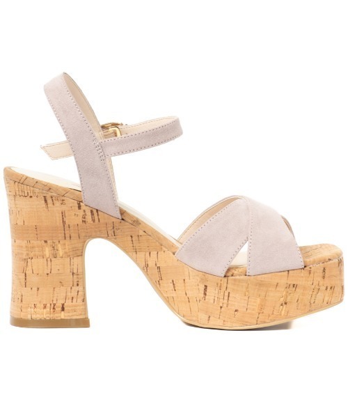 REZOY（リゾイ）の「【21SS新作】【REZOY】コルク太ヒールクロスサンダル（サンダル・レディース・アイボリー/ブラック/ラベンダー・S/M/L）」の16枚目の写真