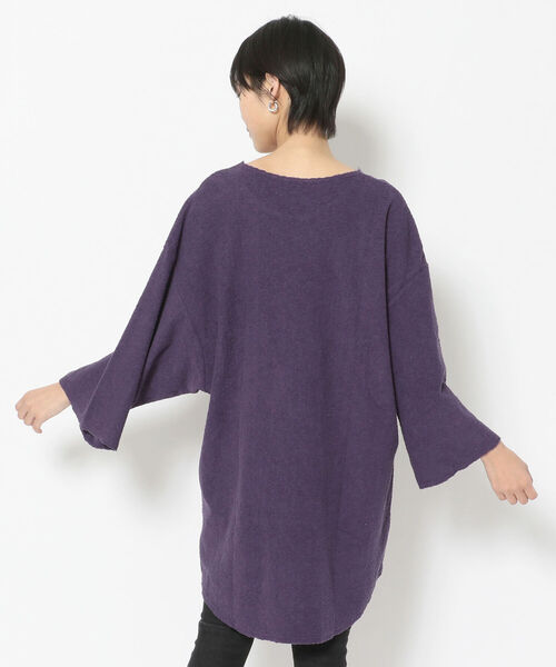 BACKLASH（バックラッシュ）の「Ballet by BACKLASH/バレエ バイ バックラッシュ/TOWEL TEE（Tシャツ/カットソー・レディース・ホワイト/パープル・FREE）」の3枚目の写真