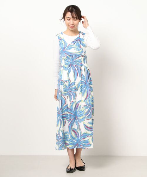 品質満点 Maunaloa Ocean Blue Bird ノースリティーリーフワンピース ショート丈 ドレス Maunaloa マウナロア のファッション ホット販売特別なオファー Arenatheatre Net