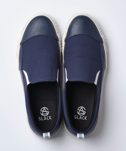 And A（アンドエー）の「SLACK スラック / LEPOT レポット レインシューズスリッポン ノータッチシューズ / SL1982（スリッポン・メンズ・ブラック×ブラック/ネイビー/カモフラージュ・26.5cm/27cm/27.5cm/28cm/28.5cm/23cm/23.5cm/24cm/24.5cm/25cm/25.5cm/26cm）」の11枚目の写真