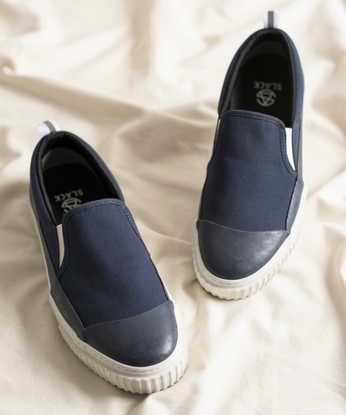 And A（アンドエー）の「SLACK スラック / LEPOT レポット レインシューズスリッポン ノータッチシューズ / SL1982（スリッポン・メンズ・ブラック×ブラック/ネイビー/カモフラージュ・26.5cm/27cm/27.5cm/28cm/28.5cm/23cm/23.5cm/24cm/24.5cm/25cm/25.5cm/26cm）」の14枚目の写真