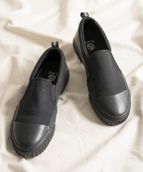 And A（アンドエー）の「SLACK スラック / LEPOT レポット レインシューズスリッポン ノータッチシューズ / SL1982（スリッポン・メンズ・ブラック×ブラック/ネイビー/カモフラージュ・26.5cm/27cm/27.5cm/28cm/28.5cm/23cm/23.5cm/24cm/24.5cm/25cm/25.5cm/26cm）」の15枚目の写真