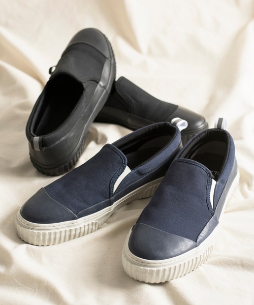 And A（アンドエー）の「SLACK スラック / LEPOT レポット レインシューズスリッポン ノータッチシューズ / SL1982（スリッポン・メンズ・ブラック×ブラック/ネイビー/カモフラージュ・26.5cm/27cm/27.5cm/28cm/28.5cm/23cm/23.5cm/24cm/24.5cm/25cm/25.5cm/26cm）」の16枚目の写真