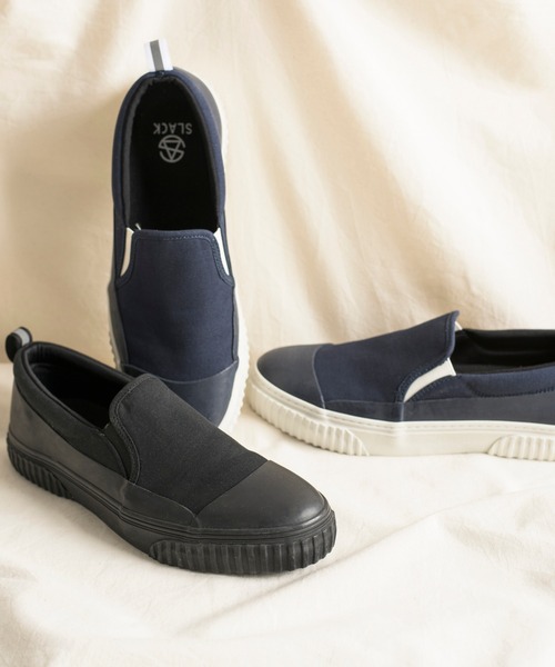 And A（アンドエー）の「SLACK スラック / LEPOT レポット レインシューズスリッポン ノータッチシューズ / SL1982（スリッポン・メンズ・ブラック×ブラック/ネイビー/カモフラージュ・26.5cm/27cm/27.5cm/28cm/28.5cm/23cm/23.5cm/24cm/24.5cm/25cm/25.5cm/26cm）」の17枚目の写真