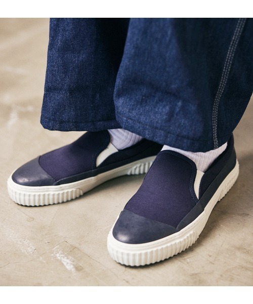 And A（アンドエー）の「SLACK スラック / LEPOT レポット レインシューズスリッポン ノータッチシューズ / SL1982（スリッポン・メンズ・ブラック×ブラック/ネイビー/カモフラージュ・26.5cm/27cm/27.5cm/28cm/28.5cm/23cm/23.5cm/24cm/24.5cm/25cm/25.5cm/26cm）」の20枚目の写真