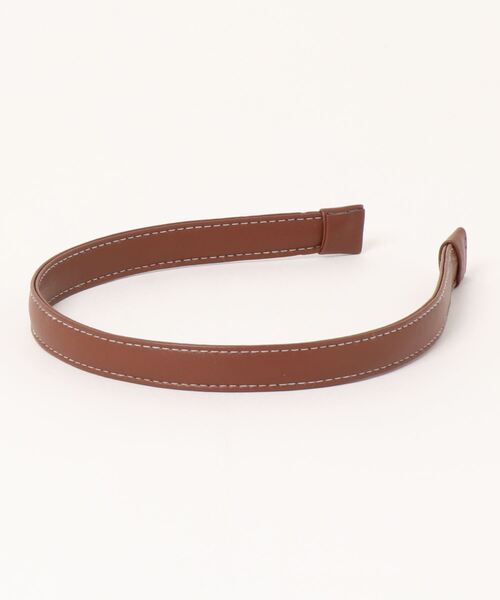 Andemiu（アンデミュウ）の「ステッチレザーカチューシャ947178（カチューシャ・レディース・ブラック/ブラウン・FREE）」の3枚目の写真