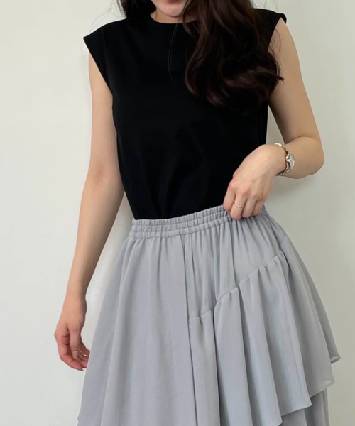 anuans(アニュアンス)の「フレンチスリーブカットトップス(Tシャツ/カットソー・レディース・ホワイト/ブラック/ブラウン・FREE)」の21枚目の写真