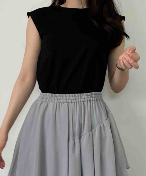 anuans(アニュアンス)の「フレンチスリーブカットトップス(Tシャツ/カットソー・レディース・ホワイト/ブラック/ブラウン・FREE)」の22枚目の写真