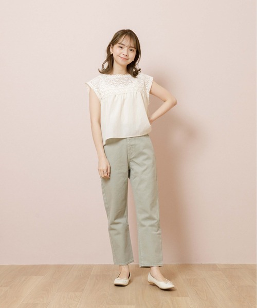 flower（フラワー）の「シャインレースブラウス（シャツ/ブラウス・レディース・ベージュ/アイボリー・FREE）」の6枚目の写真