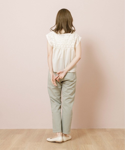 flower（フラワー）の「シャインレースブラウス（シャツ/ブラウス・レディース・ベージュ/アイボリー・FREE）」の4枚目の写真