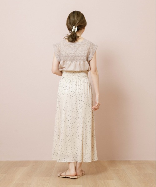 flower（フラワー）の「シャインレースブラウス（シャツ/ブラウス・レディース・ベージュ/アイボリー・FREE）」の7枚目の写真