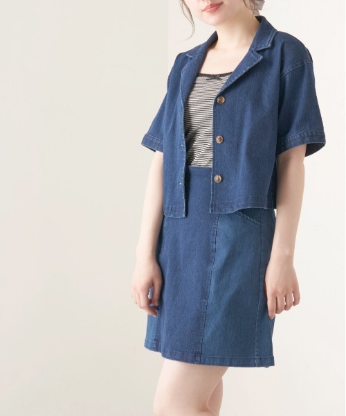 OLIVE des OLIVE（オリーブデオリーブ）の「夏マスト！開襟ブラウス（シャツ/ブラウス・レディース・ベージュ/ライトブラウン/ワンウォッシュ・FREE）」の11枚目の写真