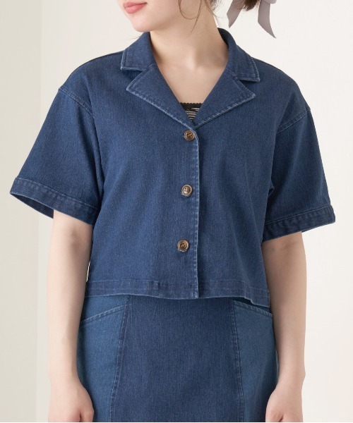 OLIVE des OLIVE（オリーブデオリーブ）の「夏マスト！開襟ブラウス（シャツ/ブラウス・レディース・ベージュ/ライトブラウン/ワンウォッシュ・FREE）」の13枚目の写真