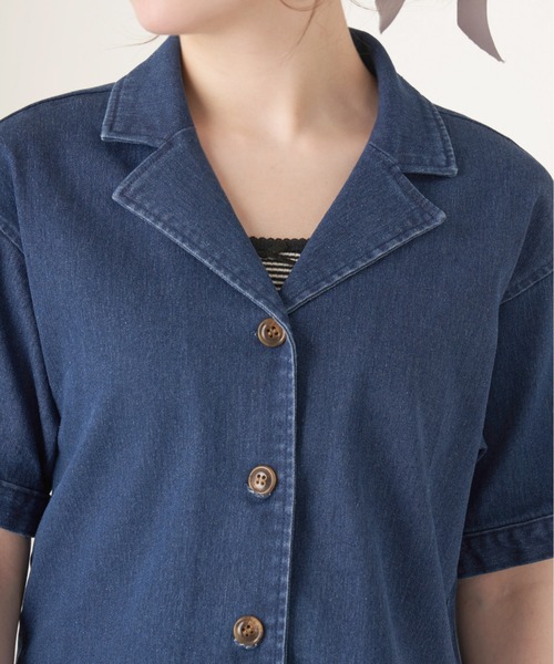 OLIVE des OLIVE（オリーブデオリーブ）の「夏マスト！開襟ブラウス（シャツ/ブラウス・レディース・ベージュ/ライトブラウン/ワンウォッシュ・FREE）」の17枚目の写真