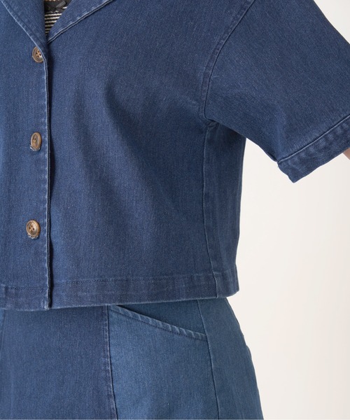 OLIVE des OLIVE（オリーブデオリーブ）の「夏マスト！開襟ブラウス（シャツ/ブラウス・レディース・ベージュ/ライトブラウン/ワンウォッシュ・FREE）」の19枚目の写真