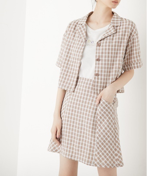 OLIVE des OLIVE（オリーブデオリーブ）の「夏マスト！開襟ブラウス（シャツ/ブラウス・レディース・ベージュ/ライトブラウン/ワンウォッシュ・FREE）」の20枚目の写真