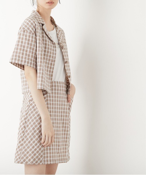 OLIVE des OLIVE（オリーブデオリーブ）の「夏マスト！開襟ブラウス（シャツ/ブラウス・レディース・ベージュ/ライトブラウン/ワンウォッシュ・FREE）」の21枚目の写真