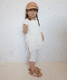 petit main | サイドスリットメッシュロングTシャツ(Tシャツ/カットソー)