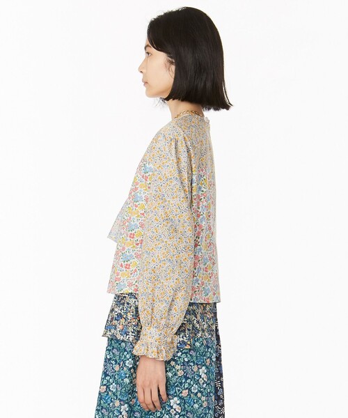 ANEVER（アンエバー）の「【VERONICA】LIBERTY x ANEVER FLOWER パッチワーク ブラウス（シャツ/ブラウス・レディース・ネイビー系/イエロー系・38）」の5枚目の写真