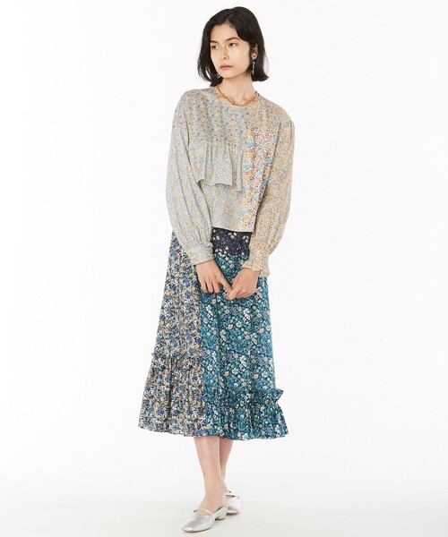 ANEVER（アンエバー）の「【VERONICA】LIBERTY x ANEVER FLOWER パッチワーク ブラウス（シャツ/ブラウス・レディース・ネイビー系/イエロー系・38）」の16枚目の写真