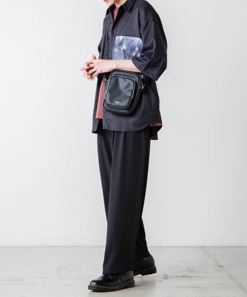 WEGO（ウィゴー）の「WEGO/フェイクレザーメタジップショルダーバッグ（ショルダーバッグ・メンズ・ブラック/その他1・FREE）」の16枚目の写真