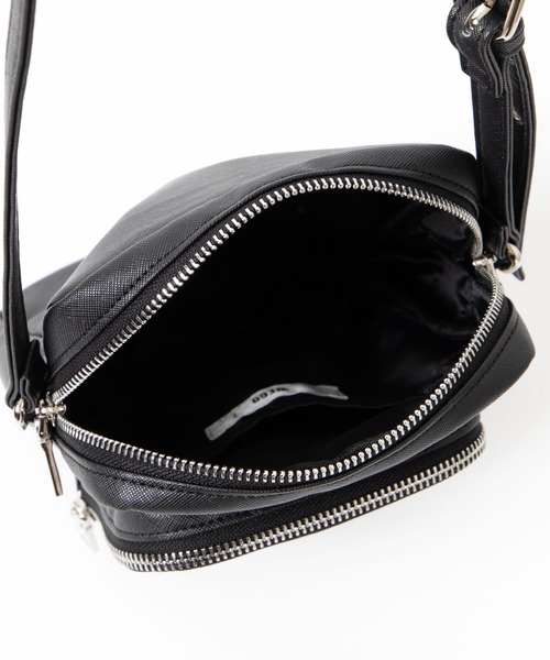 WEGO（ウィゴー）の「WEGO/フェイクレザーメタジップショルダーバッグ（ショルダーバッグ・メンズ・ブラック/その他1・FREE）」の9枚目の写真