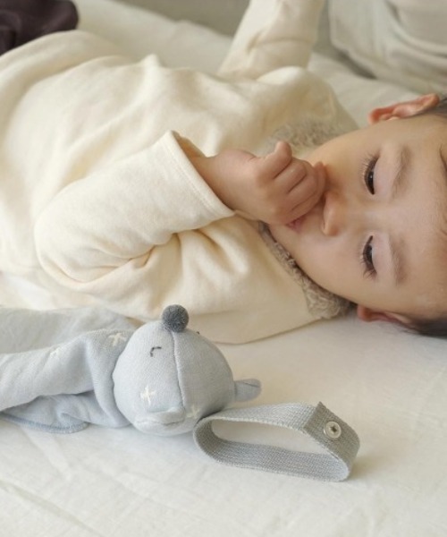 10mois（ディモワ）の「10mois ふくふくガーゼ mini me ベビートイ（その他ベビー用品・キッズ・ベビーピンク/ライトブルー・ONE SIZE）」の3枚目の写真