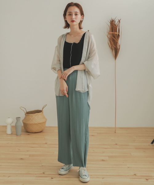 SENSE OF PLACE by URBAN RESEARCH（センスオブプレイスバイアーバンリサーチ）の「ハクプリントスタンドカラードルマンシャツ（シャツ/ブラウス・レディース・モカ/ラベンダー/アイボリー/ブラック・ONE）」の15枚目の写真