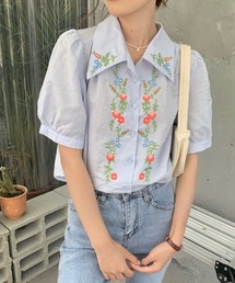 MANGROVE | フロントフラワーエンブロイダリーブラウス(シャツ/ブラウス)