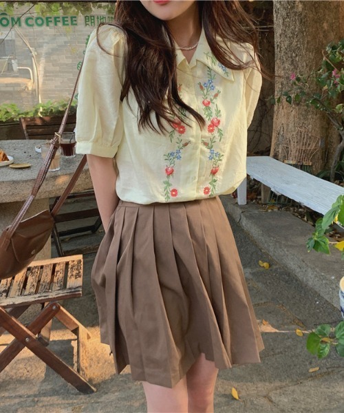 MANGROVE（マングローブ）の「フロントフラワーエンブロイダリーブラウス（シャツ/ブラウス・レディース・ホワイト/イエロー/ブルー・FREE）」の20枚目の写真