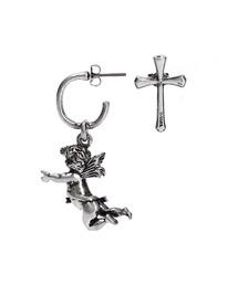※はるこX-girl ピアス2 X-girl（エックスガール）の「ANGEL ＆ CROSS EARRINGS（ピアス
