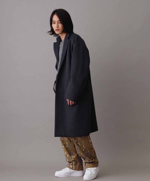 チェスターコート 【Shmere】オーバーサイズ カシミアタッチ コート
